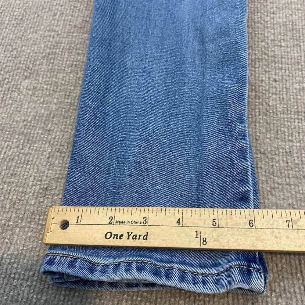 Levis Jeans Mens 31x32 Blue Regular Straight Stretch Distressed Denim Pants